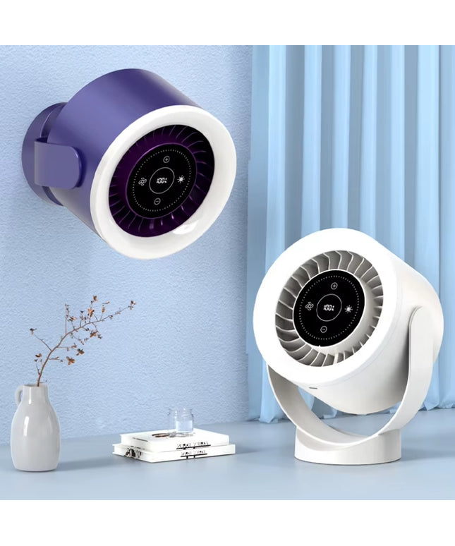 Rechargeable Desk Fan with LED Display | Adjustable Cooling Fan & Light