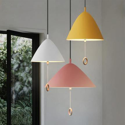 Nordic Triangular Pendant Light – Colourful Modern Droplight (27/33/40cm)