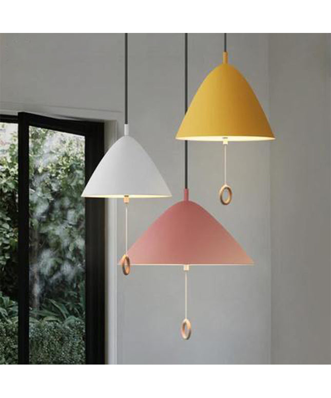 Nordic Triangular Pendant Light – Colourful Modern Droplight (27/33/40cm)