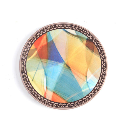 Boho Ceramic Coasters with Cork Base | Heat Resistant Drink Mats