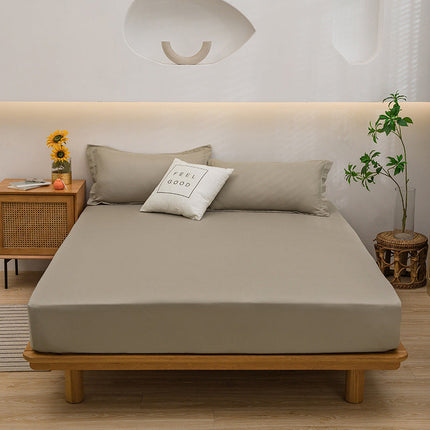 Fitted sheet one-piece solid color aloe cotton mattress non-slip – Trendy & Practical for Daily Living