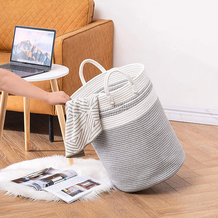 Cotton Rope Storage Basket Large Laundry Woven Organiser