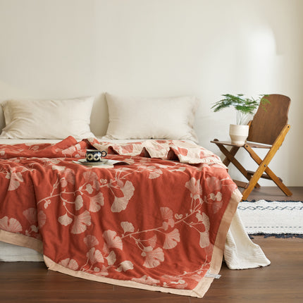 Cotton Summer Quilt | Reversible Jacquard Bedding Throw