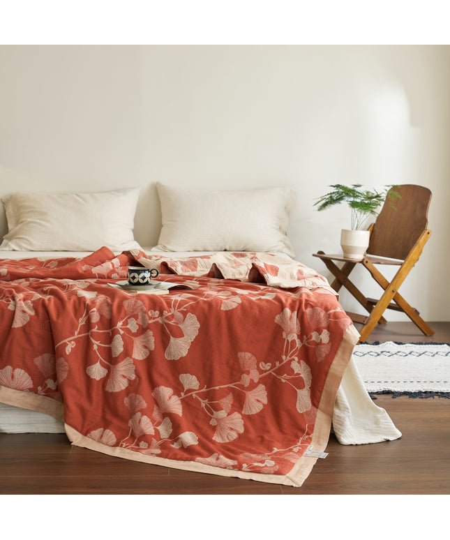 Cotton Summer Quilt | Reversible Jacquard Bedding Throw