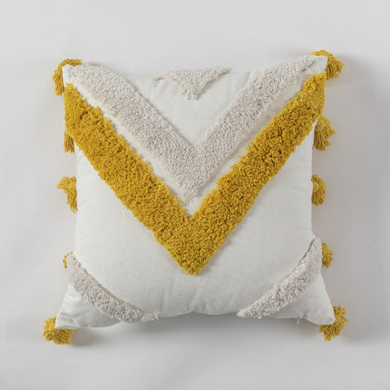Geometric Tufted Cushion Cover | Modern Textured Decorative Pillow