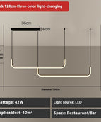 Black 120CM Tri color dimming