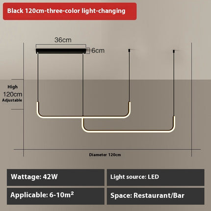 Minimalist LED Strip Chandelier – Modern Linear Pendant Light