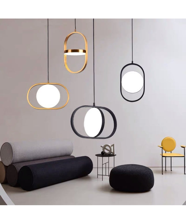 Nordic Interlocking Loops Magic Eye Pendant Light – Small & Large | Black