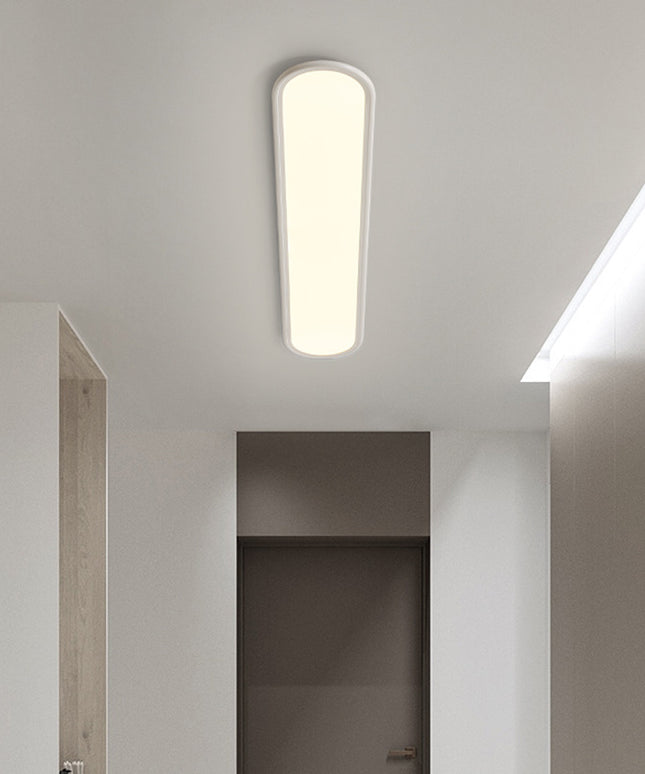 Long LED Ceiling Light – Modern Minimalist Linear Lamp (40cm, Black or White)