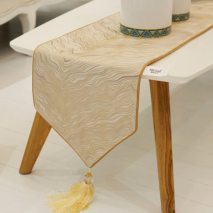 Satin-Effect Geometric Table Runner ✨ – Medium or Large, 3 Colours