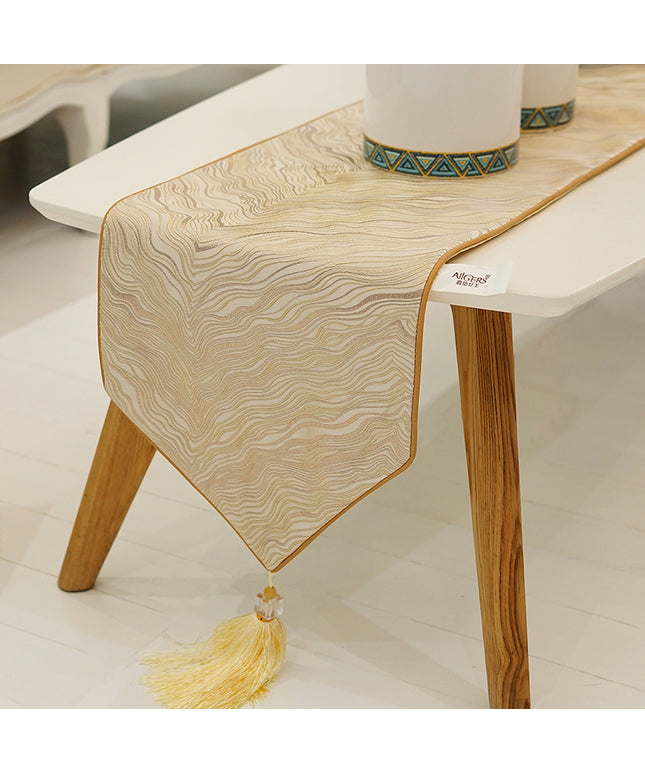 Satin-Effect Geometric Table Runner ✨ – Medium or Large, 3 Colours
