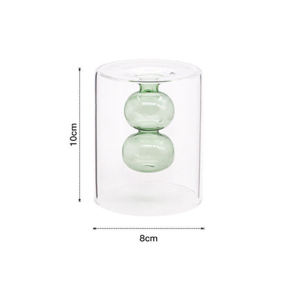 Double Glass Vase – Colour-Shift Transparent Statement Décor