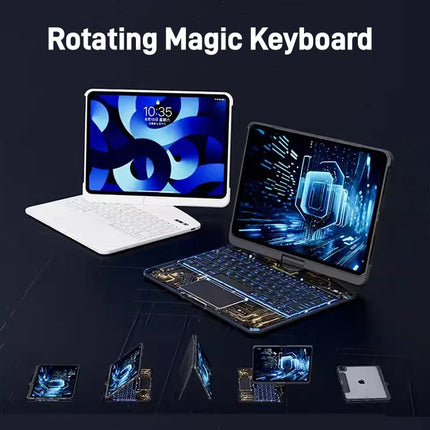 💻✨ 360° Swivel iPad Keyboard Case – Work, Create, Rotate