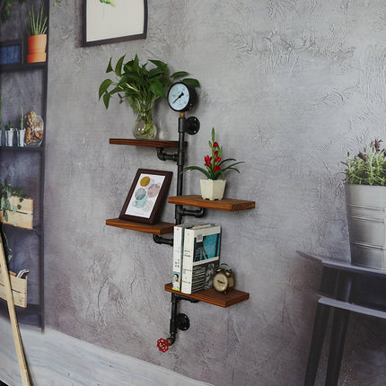 Industrial Iron Pipe Shelves Vintage Multi Layer Unit