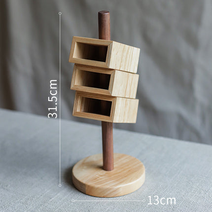 ✨ Solid Wood Inclined Pen Holder – Crafted Simplicity, Elevated Design