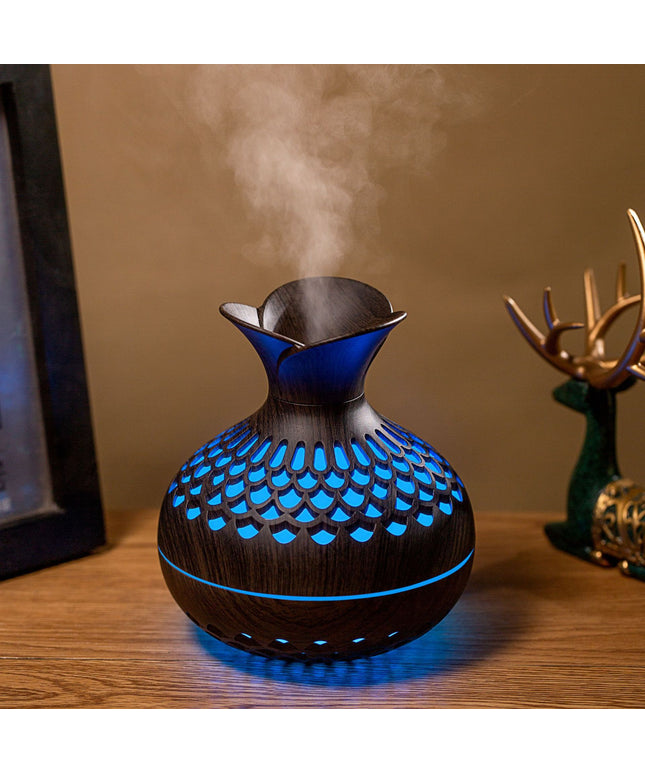 Mini Vase Flower Humidifier – Ultrasonic Desktop Aroma Diffuser (USB Powered, 300ml)