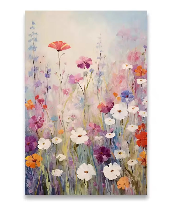 Flowers Canvas Wall Art | Botanical Bedroom Poster