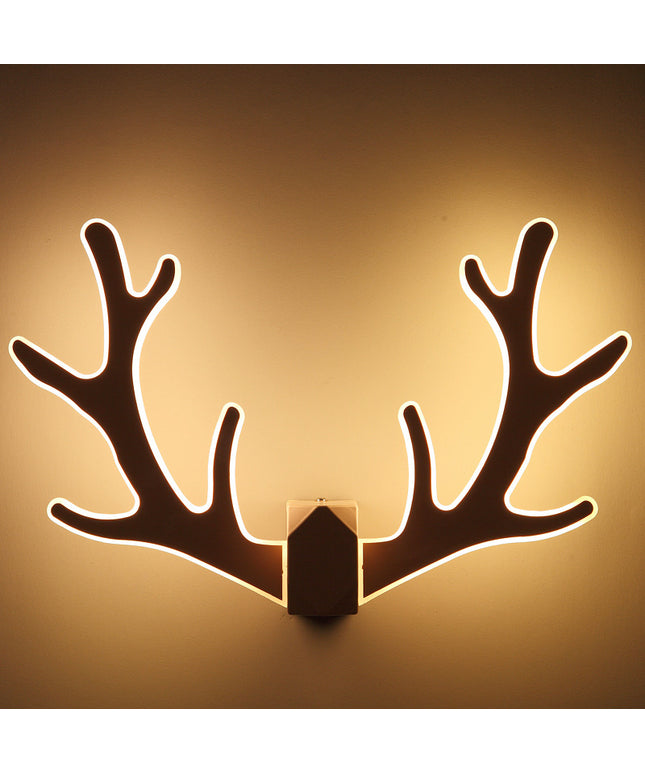 Nordic Antlers Wall Lamp Simple Modern Bedroom