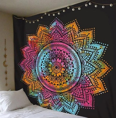 Boho Mandala Wall Tapestry | Colourful Wall Hanging Blanket