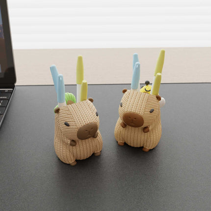 Capybara Pen Holder - Cute Desktop Storage Box