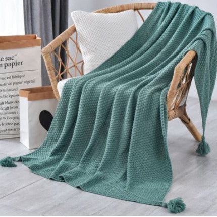 Nordic style tassel knitting casual blanket – Trendy & Practical for Daily Living