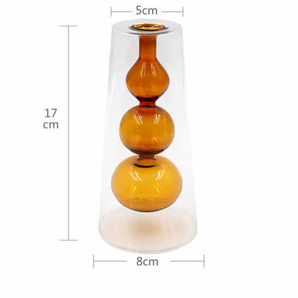Double Glass Vase – Colour-Shift Transparent Statement Décor