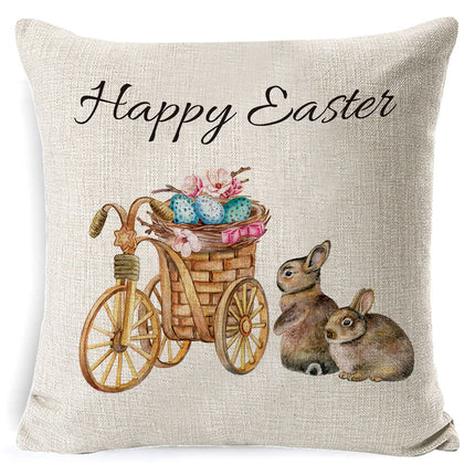 Easter Cushion Covers 45x45 | Bunny & Egg Spring Pillows