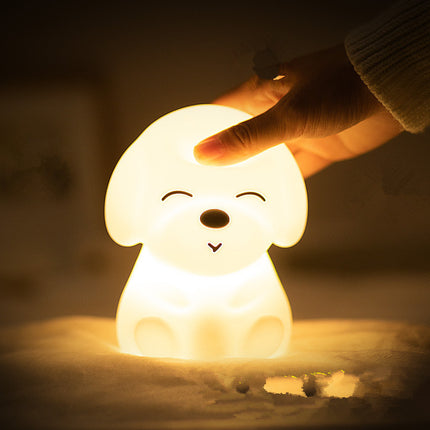 Puppy Night Light – Colour Changing Silicone LED Lamp | Ikeame