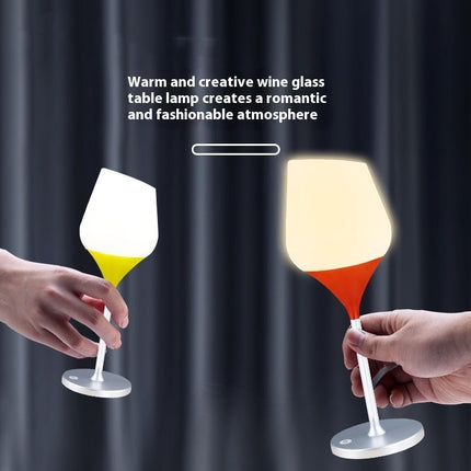 Creative Charging Wine Glass Red Atmosphere Table Lamp