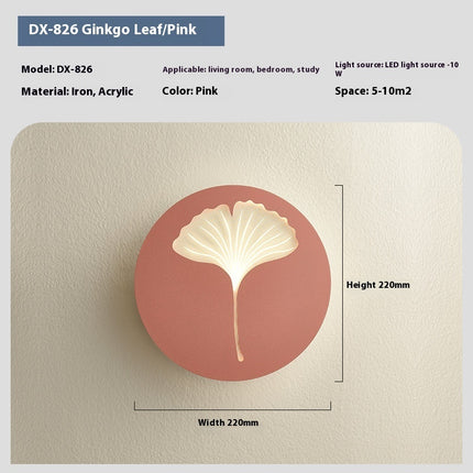 Modern Acrylic Wall Light – LED Tricolour Lamp in Pink or White (Clover, Ginkgo, Love Designs)