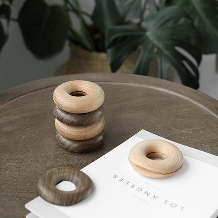 Wooden Donut Sealing Clips 🍩 – Light or Dark Wood
