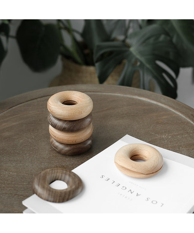 Wooden Donut Sealing Clips 🍩 – Light or Dark Wood