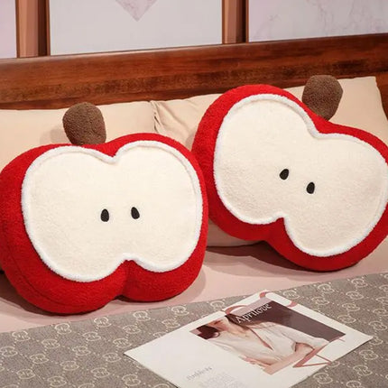 Apple Cushion Plush Support Pillow 50x40cm | Cute & Cosy Home Decor