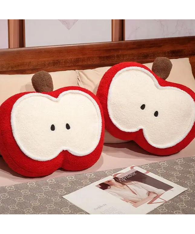 Apple Cushion Plush Support Pillow 50x40cm | Cute & Cosy Home Decor