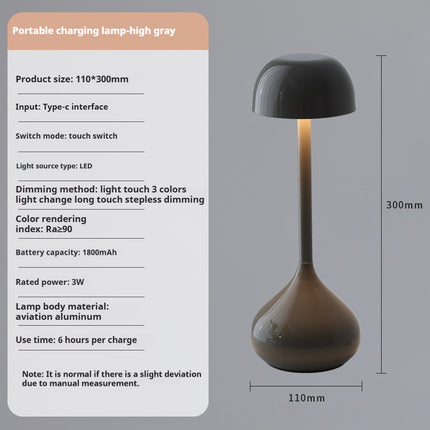 Nordic Style Portable Rechargeable Table Lamp – 5 Colours | Minimalist LED