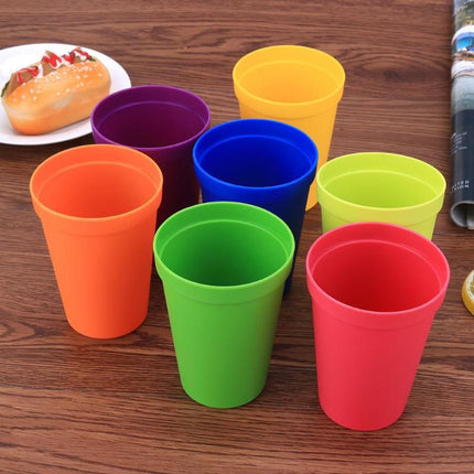 7-Pack Plastic Tumblers 🌈 – 200ml with Storage Case, Rainbow Colours