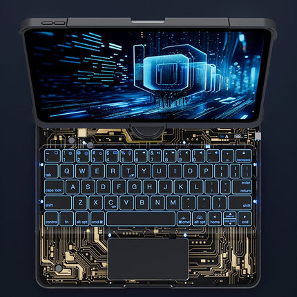 💻✨ 360° Swivel iPad Keyboard Case – Work, Create, Rotate