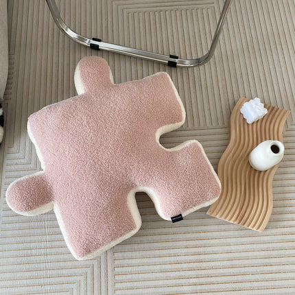 Puzzle Shape Cushion Plush Pillow | Scandinavian Decorative Cushion