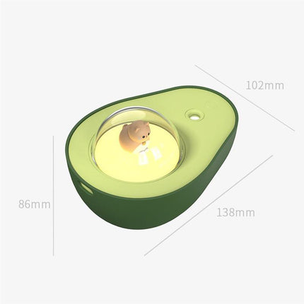 Avocado Mini Humidifier – USB Rechargeable Night Light Mist Sprayer | Ikeame