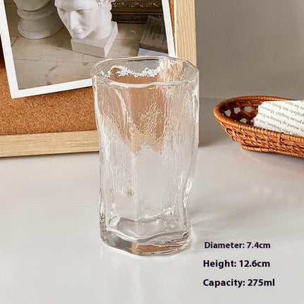 Irregular Glass Tumbler | Modern Twist Drinking Glass 275ml