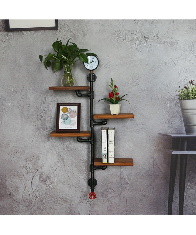 Industrial Iron Pipe Shelves Vintage Multi Layer Unit