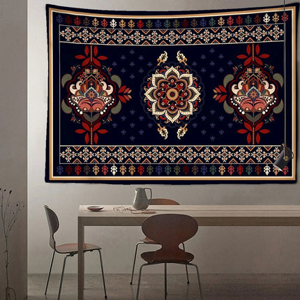 Boho Tapestry Wall Hanging | Retro Illustration Decor