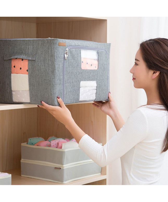 Fabric Storage Box with Zipper 20L Oxford Cloth Organiser