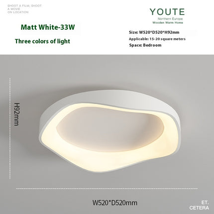 Macaron Ceiling LED Light – Modern Round Wave Design (42cm / 52cm, 3 Colours)