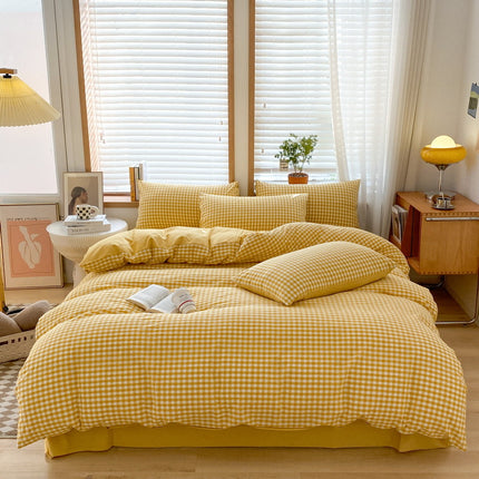 Cotton Bedding Set | Striped & Check Duvet Cover