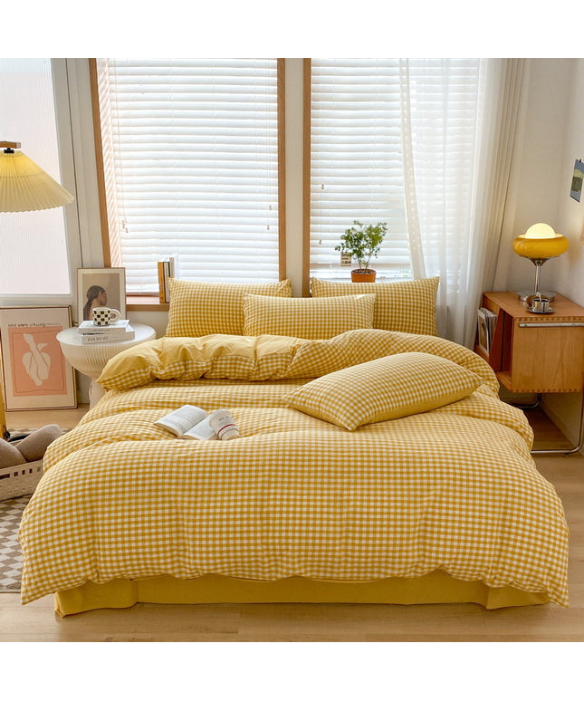 Cotton Bedding Set | Striped & Check Duvet Cover