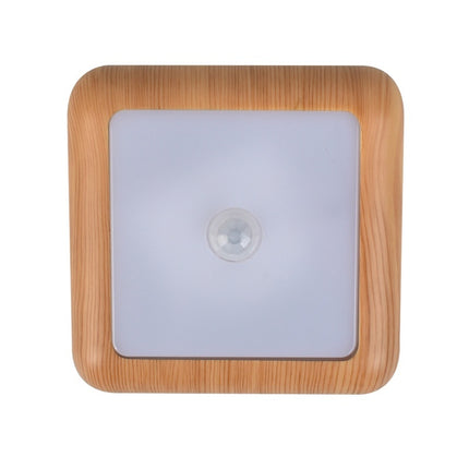 Nordic Kitchen Cabinet Sensor Light Hallway Bedroom Bedside Led Small Night Lamp Wood Grain Infrared Sensor Lamp