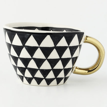 Nordic Irregular Mug | Geometric Ceramic Coffee Cup