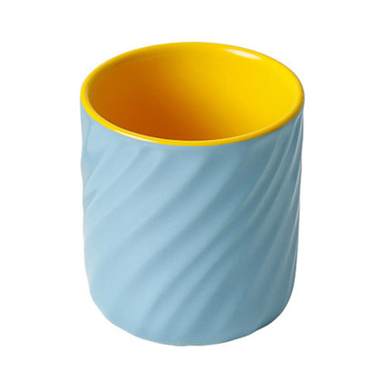 Two Tone Ceramic Mug | Ripple Design Coffee Cup 270ml