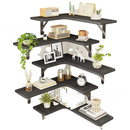 Wall-mounted Bathroom Kitchen Wooden Suspended Storage Rack